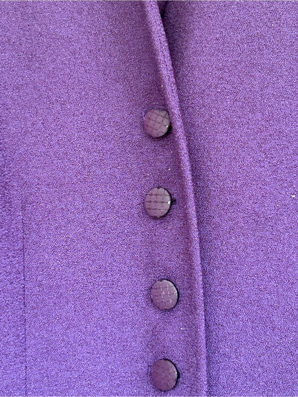 Sag Harbor 14 Petite Plum Buttoned Blazer Jacket skirt set - Picture 3 of 16